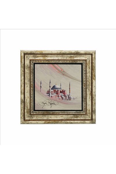 Sadrazam Moscheea Hagia Sofia Pictură imprimată cu piatră naturală 25x25 Krt-2
