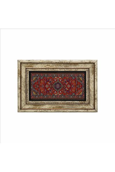 Sadrazam Pictură cu model Kilim anatolian imprimat cu piatră naturală 20x30 Drt-51