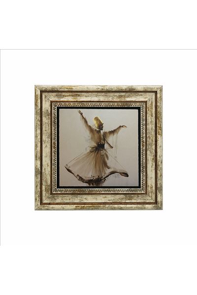 Sadrazam Pictură cu piatră naturală imprimată Dervish 25x25 Krt-74