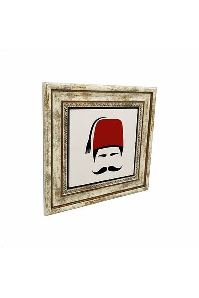 Sadrazam Pictură cu piatră naturală imprimată cu icoane otomane pentru bărbați 25x25 Krt-109