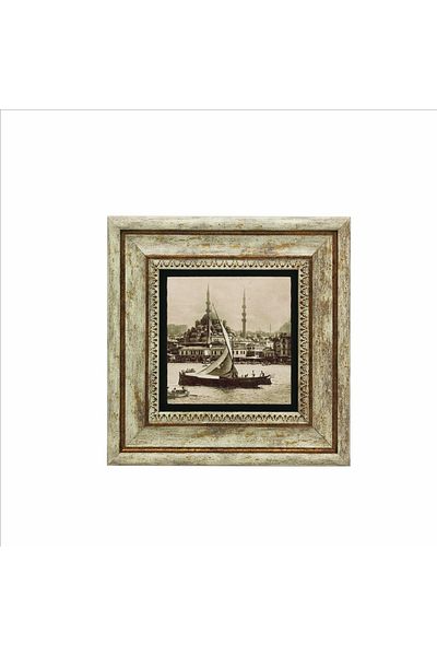 Sadrazam Eminönü New Moschee Imprimat Piatră Naturală Tablo 20x20 Krt-41