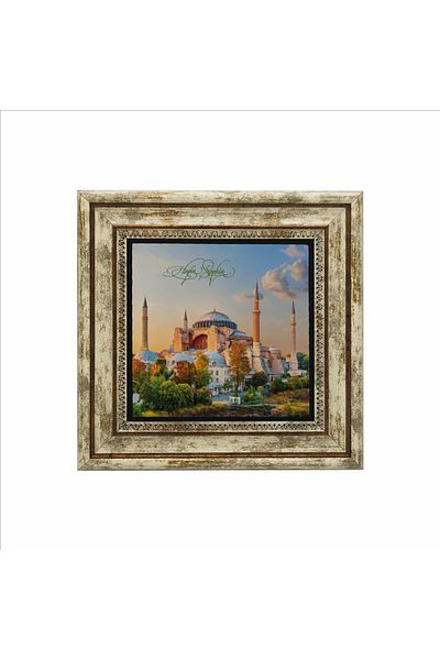 Sadrazam Moscheea Hagia Sofia Pictură imprimată cu piatră naturală 25x25 Krt-1
