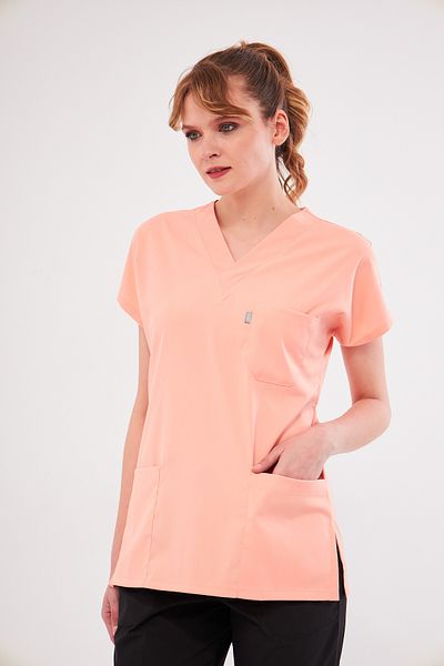 Class Üniforma Single Top Melon Lycra Nurse and Doctor Jersey Top Scrubs