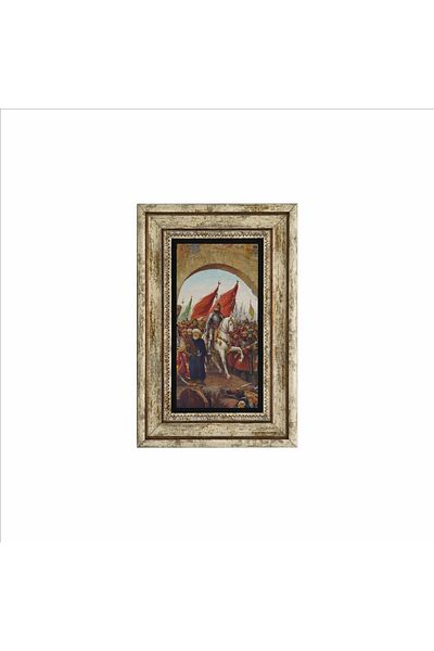 Sadrazam Pictură cu piatră naturală imprimată Fatih Sultan Mehmet 20x30 Drt-22