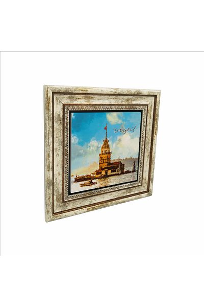 Sadrazam Pictură cu piatră naturală imprimată Turnul Fecioarei 25x25 Krt-18