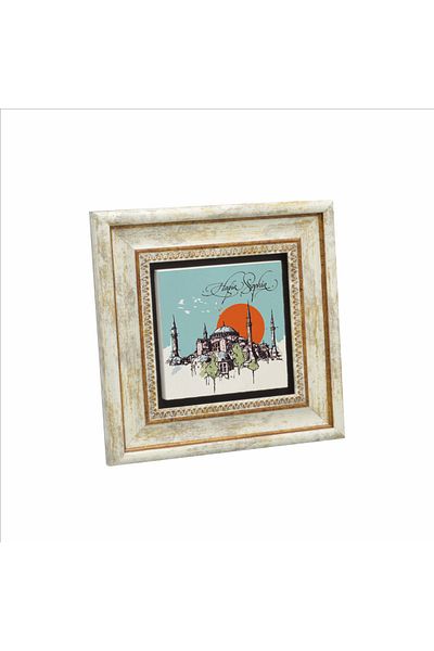Sadrazam Moscheea Hagia Sofia Pictură imprimată cu piatră naturală 20x20 Krt-4