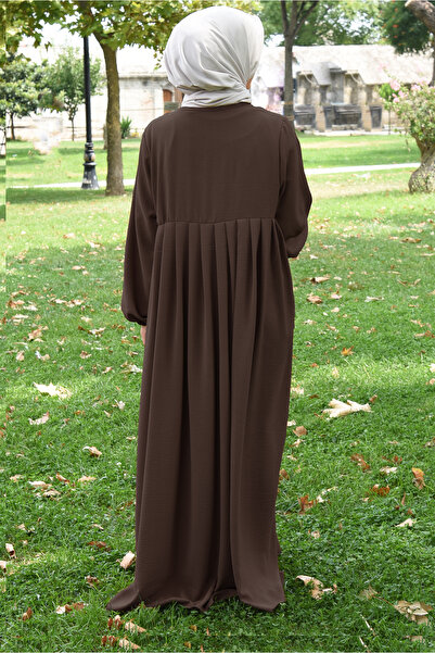 Ns nowascarf Φορέματα/Φορέματα με πλισέ φερμουάρ Aerobin Fabric Hijab Καφέ