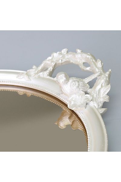 Selim Velina Mirrored Tray Pearl