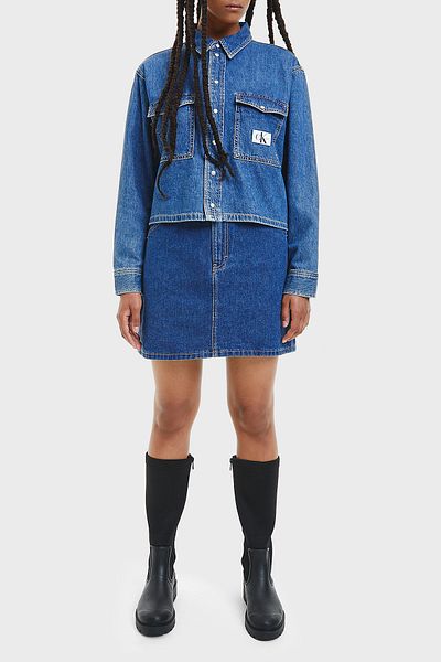 Calvin Klein Dlhé čižmy s logom na zips - Yw0Yw00838Bds