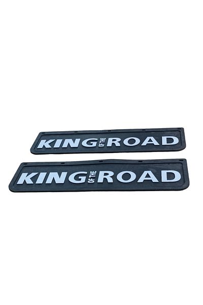 POLATLI OTO AKSESUAR King Of The Road Written Mudguards Black 2 Pieces 60 X 18