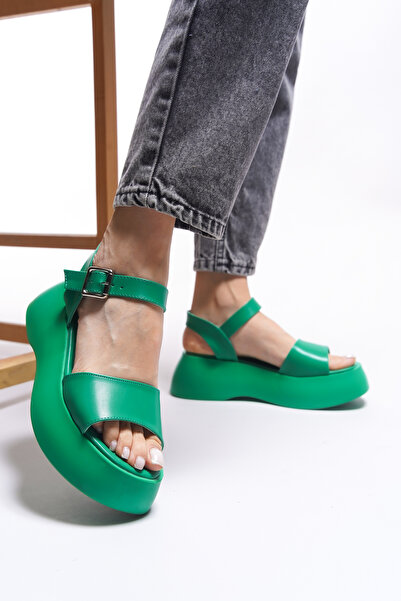 Riccon Alloshara Women's Sandals0012801 Green Skin