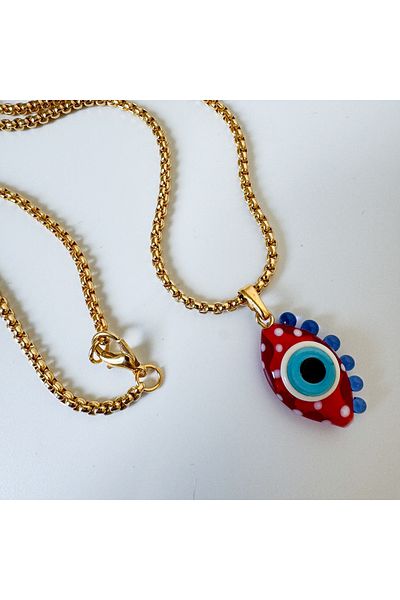 CHARMLUCKY Murano eye evil eye necklace