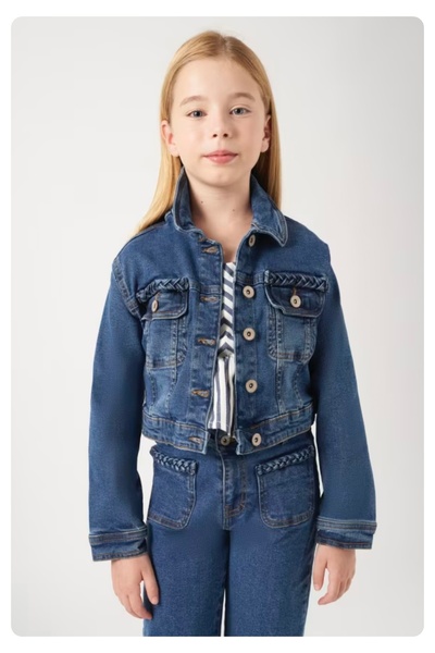 MAYORAL LİMİ kız çocuk yumuşak dokulu  better cotton likralı  kot ceket