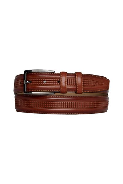 GoDeri 100% piele naturală, roșu maro cusut clasic, curea pentru pantaloni din material textil 3,5 cm_Dikisli.MORTA.BAS