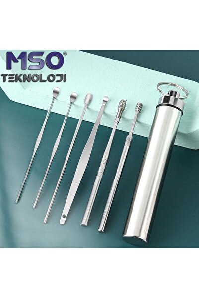 Genel Markalar Paslanmaz Çelik Kulak Içi Temizleme Kulak Koruyucu Set(6 Adet)