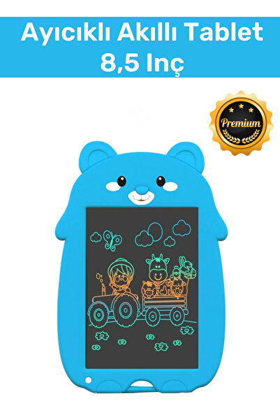 Carlburn Lcd Ekranlı Kalemli Dijital Çizim Yazı Tahtası Boyama Resim Ayıcıklı Akıllı Tablet 8,5 Inç