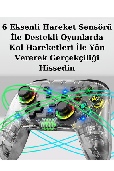 beboncool S09 PC/Switch/iPhone/iPad/Android/TV/Gamepass/Geforce Now RGB Oyun Kolu Joystick