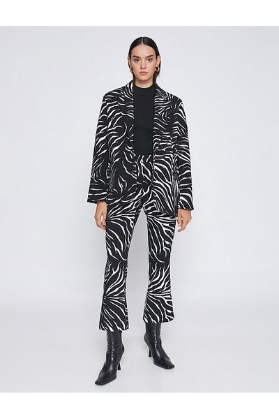 Koton Bunda Blazer se vzorem Zebra