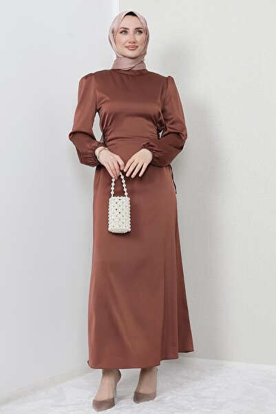 GİZ AGİYİM Sahra Hijab Φόρεμα Χάλκινο