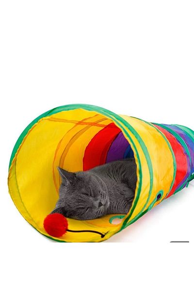 Pet Markt 117 cm Rainbow - Flat Cat, Dog and Rabbit Play Tunnel