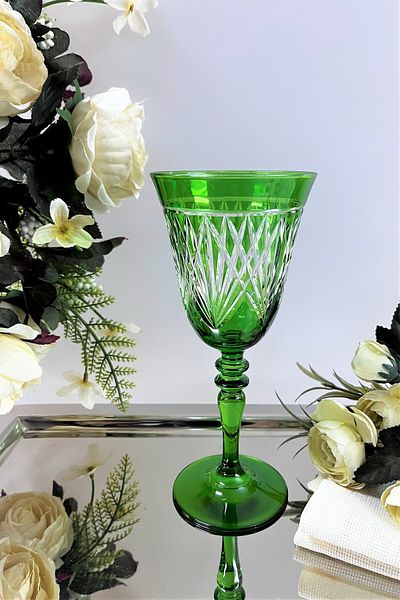 DECOSTYLE Bella 100% Handmade Decorated Glass Goblet Cup (Sagon)