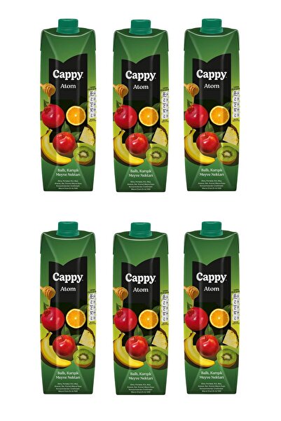 Cappy Atom Ballı Karışık Meyve Nektarı 1 Lt X 6 Adet