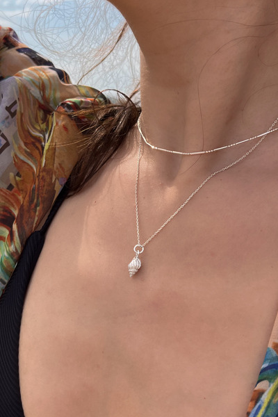 The AC Stories Forever Summer Kolyesi | Minimal Deniz Kabuğu 925 Ayar Gümüş K...