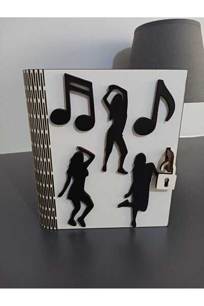 Şirin Lazer KİTAP ŞEKLİNDE KUMBARA DANS EDEN KIZLAR NOTA HEDİYELİK KUTU KUMBARA