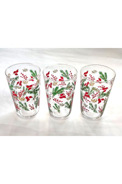 Rakle Nature Patterned Soft Drink Cup 3 pcs 400 cc