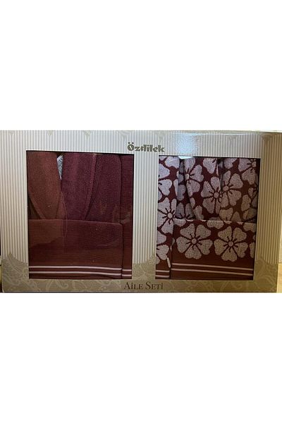 Özdilek Adora Family Bathrobe Set Cinnamon-Cinnamon