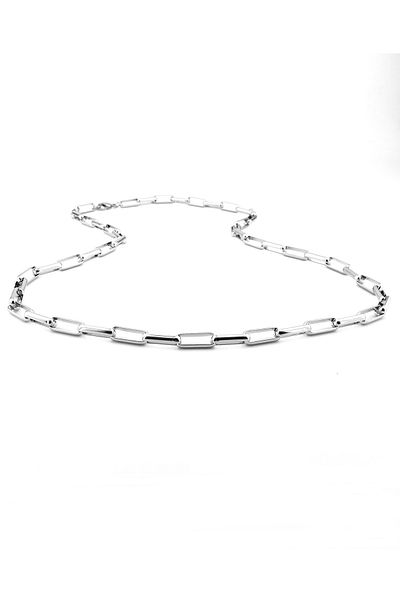 Solfera Geometric Quadrilateral 5 mm Thickness Stainless Steel Men's Chain Necklace Q0840
