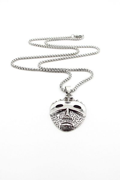Solfera Antique Ceremony Mask Retro Design Steel Men's Necklace Chain Q0831
