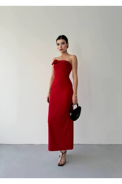 conconmoda Kadın Uzun Atlas Elbise Luzi