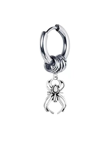 TakıConcept Örümcek Sallantılı Çelik Halka Küpe