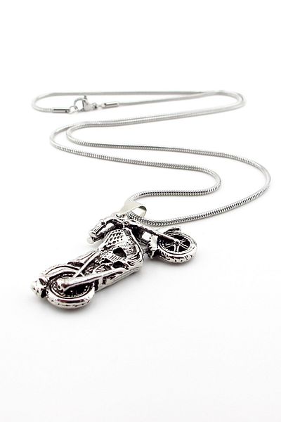 Solfera Harley Davidson Motorcycle Chopper 316L Stainless Steel Men's Necklace Q0818
