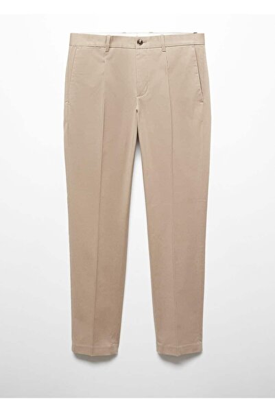 MANGO Man Pensli Dar Kesim Pamuklu Chino Pantolon