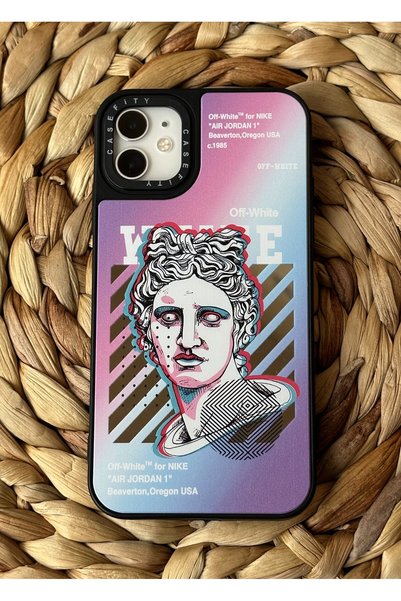 HYPERSOFT Iphone 11 (6.1 inç) Uyumlu Casefity Aynalı Kılıf Apollon Desenli Pr...