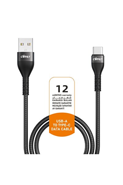 Comet Stream Usb - Type-c, Cb Sertifikalı Hızlı Şarj Kablosu - 3a, Qc 18w Destekli, 1.2m, 12 Ay Garanti