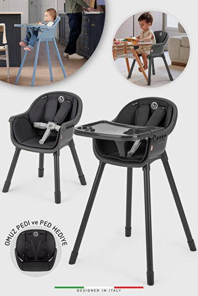 Elele Misto 4in1 Bebek Mama Sandalyesi ve Mama Oturağı İç Pedli Antrasit
