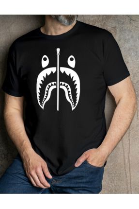 AEM Unisex Bape Shark Bask l Oversize Ti ort 100 Pamuklu Bape Tshirt Fiyat Yorumlar Trendyol