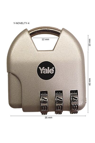 teknotrust Yale Padlock Ynovelty4 تغليف نفطة مشفرة باللون الرمادي