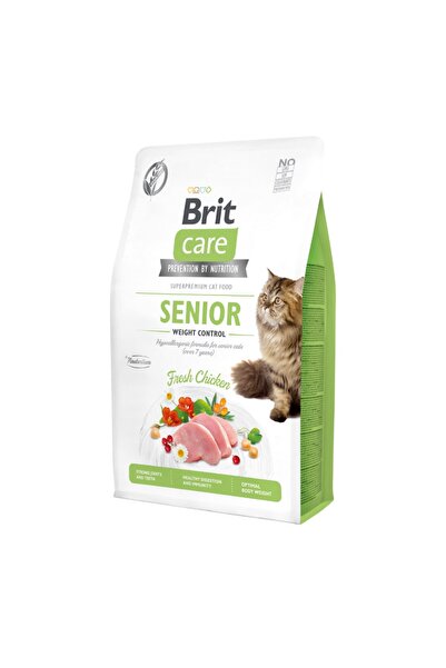 Brit Care senior kedi 2kg tahılsız tavuklu ileri yaş kedi maması yaşlı kedi