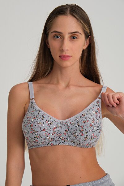NORMBODY Unsupported Combed Cotton Women's Bra Patterned