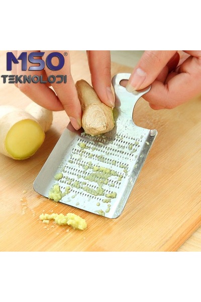 MSO TEKNOLOJİ Mutfak Vip Kalite Paslanmaz Çelik Sarımsak Zencefil Rendesi