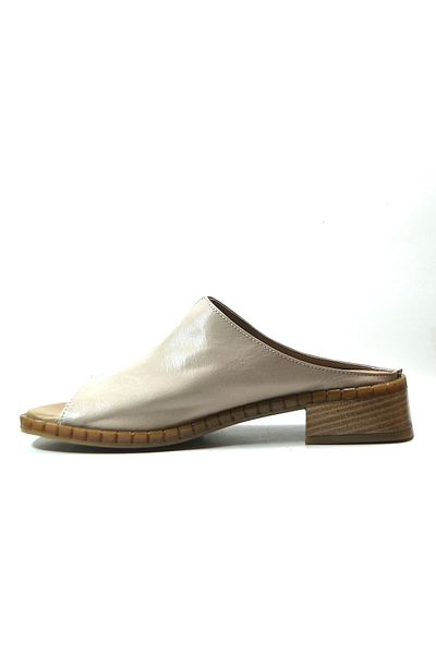 Beety 022 Γνήσιες Γυναικείες Παντόφλες Rok Leather Beige Ανατομικές