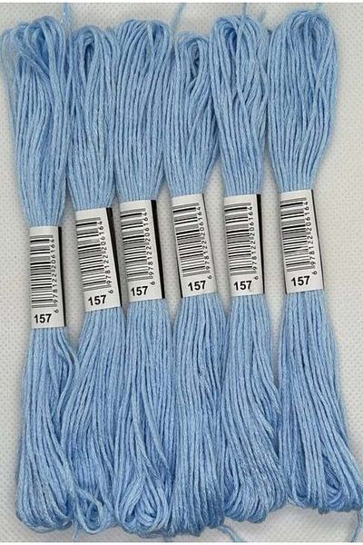 ALMİŞ 6 Pieces Single Color Etamine Cross Stitch Bracelet Brazilian Embroidery Thread-157