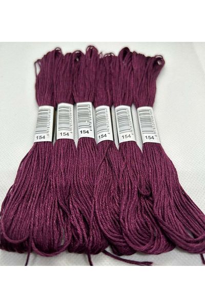 ALMİŞ 6 Pieces Single Color Etamine Cross Stitch Bracelet Brazilian Embroidery Thread-154
