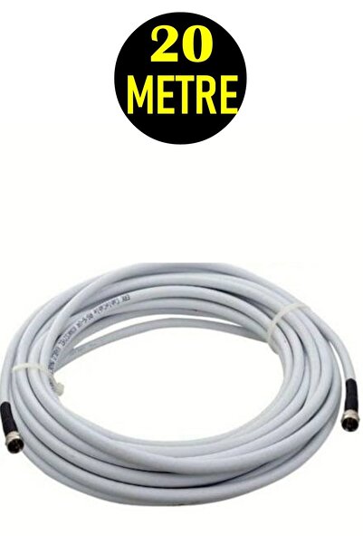 usin 20 Metre Uydu Kablosu İkili Çıkış Çanak Uydu 4k Full Hd 3d Lnb F Konnektör 2 Li Twin Lnb