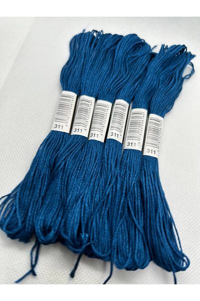 ALMİŞ 6 Pieces Single Color Etamine Cross Stitch Bracelet Brazilian Embroidery Thread-311