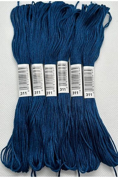 ALMİŞ 6 Pieces Single Color Etamine Cross Stitch Bracelet Brazilian Embroidery Thread-311